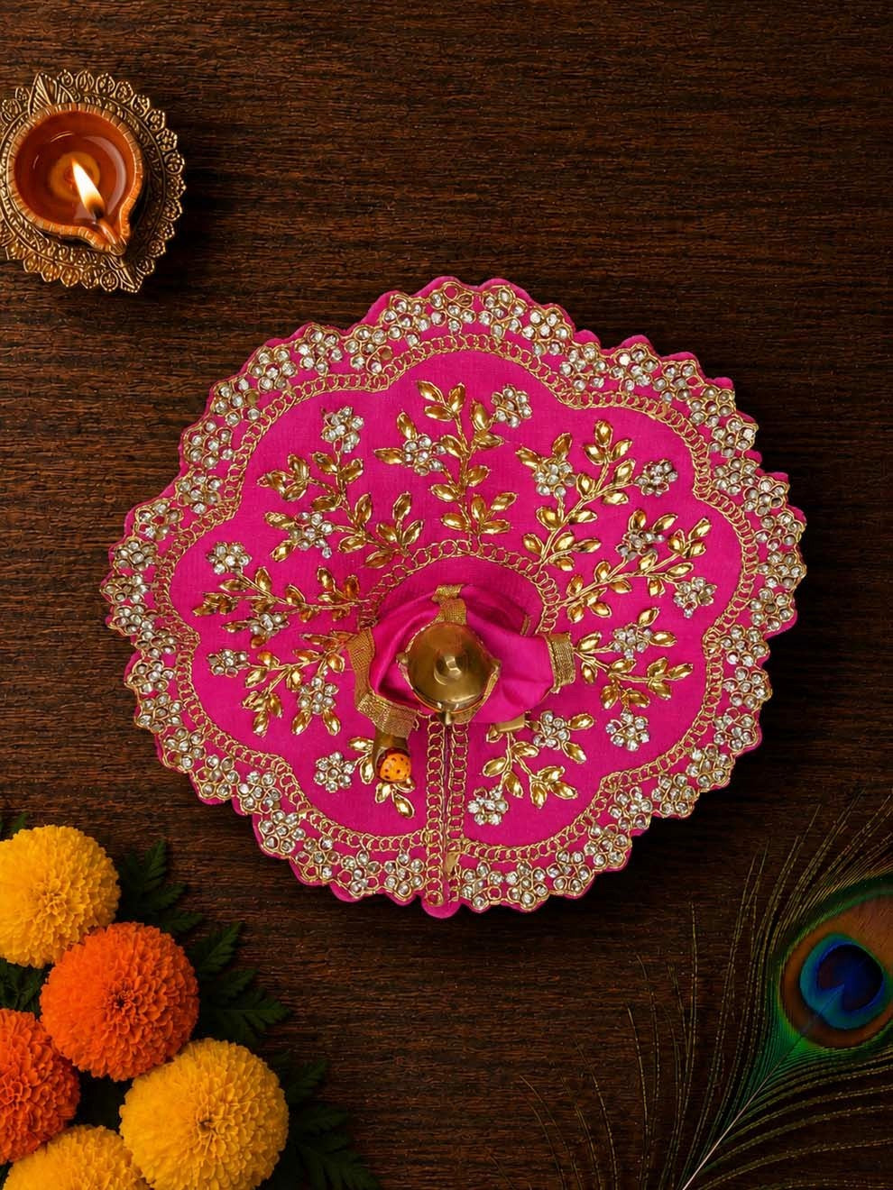 vallari fancy pi Laddu Gopal Dresses Online in India Winter Dress for Poshak Thakurji Kanha Ji Accessories Dhoti Kurta Set Pajama Aasan Janmashtami Special Summer Shringar Fancy Jacket Premium Festival Bistar Combo om poshak kanha thakurji bal lala lalla ladoo