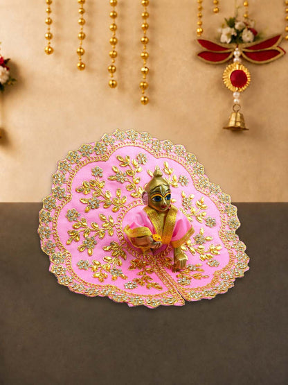 vallari fancy pink Laddu Gopal Dresses Online in India Winter Dress for Poshak Thakurji Kanha Ji Accessories Dhoti Kurta Set Pajama Aasan Janmashtami Special Summer Shringar Fancy Jacket Premium Festival Bistar Combo om poshak kanha thakurji bal lala lalla ladoo