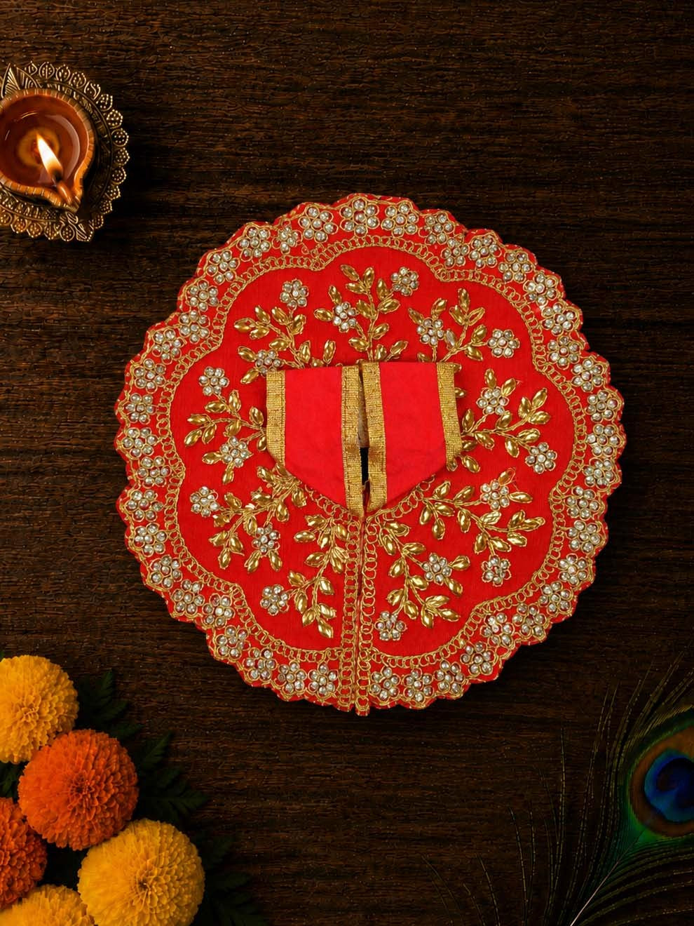 vallari fancy r Laddu Gopal Dresses Online in India Winter Dress for Poshak Thakurji Kanha Ji Accessories Dhoti Kurta Set Pajama Aasan Janmashtami Special Summer Shringar Fancy Jacket Premium Festival Bistar Combo om poshak kanha thakurji bal lala lalla ladoo