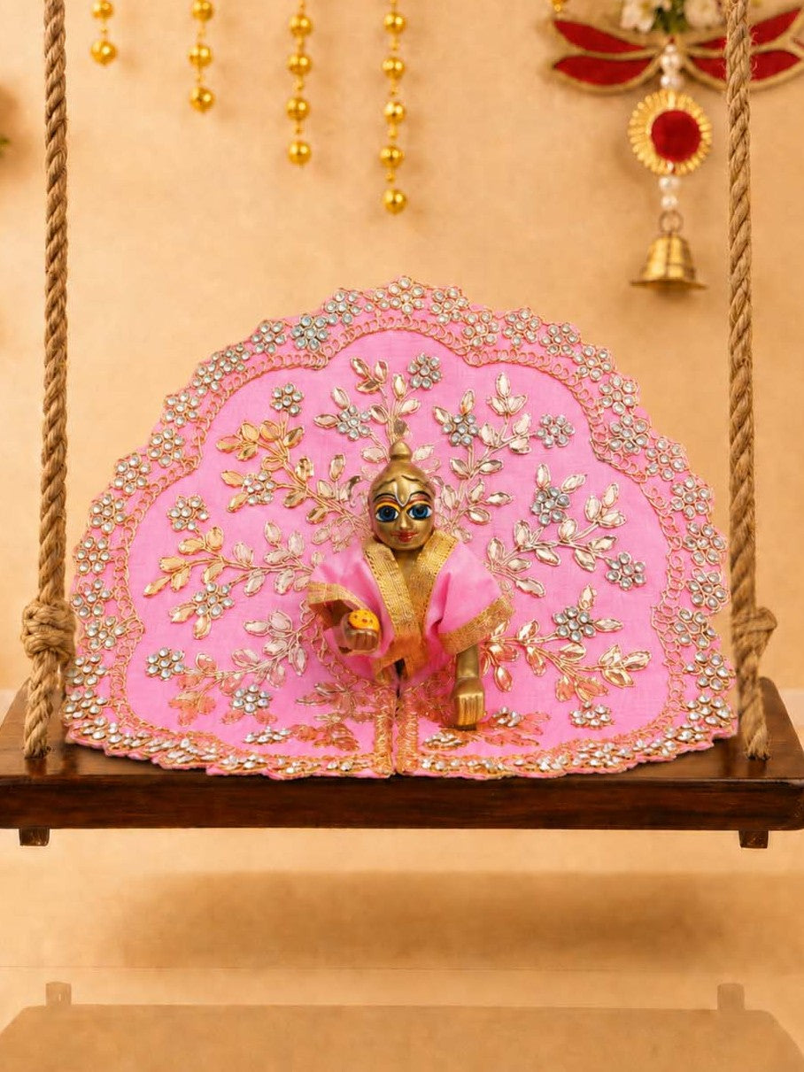 vallari pink Laddu Gopal Dresses Online in India Winter Dress for Poshak Thakurji Kanha Ji Accessories Dhoti Kurta Set Pajama Aasan Janmashtami Special Summer Shringar Fancy Jacket Premium Festival Bistar Combo om poshak kanha thakurji bal lala lalla ladoo