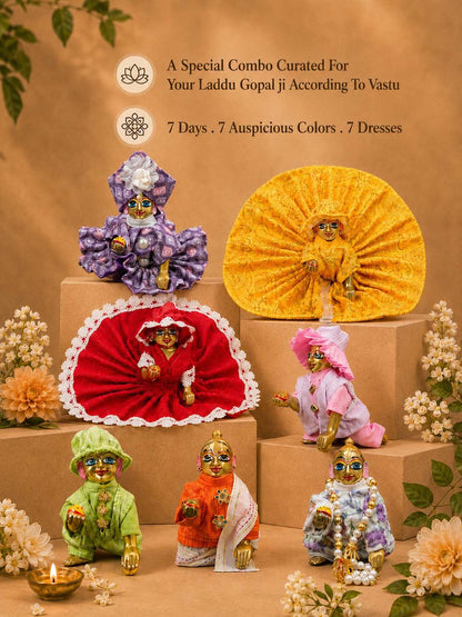 vastu combo Laddu Gopal Dresses Online in India Winter Dress for Poshak Thakurji Kanha Ji Accessories Dhoti Kurta Set Pajama Aasan Janmashtami Special Summer Shringar Fancy Jacket Premium Festival Bistar Combo om poshak kanha thakurji bal lala lalla ladoo
