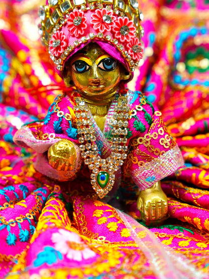 white mor mala necklace shirngar diwali Janmashtami dress ladoo dresses laddu gopal dress thakurji kanha ji bal om poshak mathura online best mandir wholesaler manufacturer