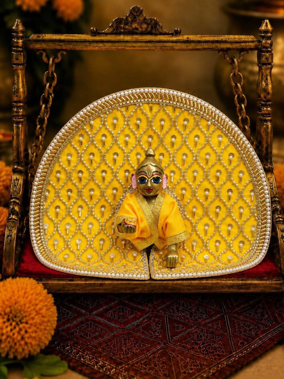 Jaalshri Fancy Yellow Poshak for Laddu Gopal Ji — product image 1