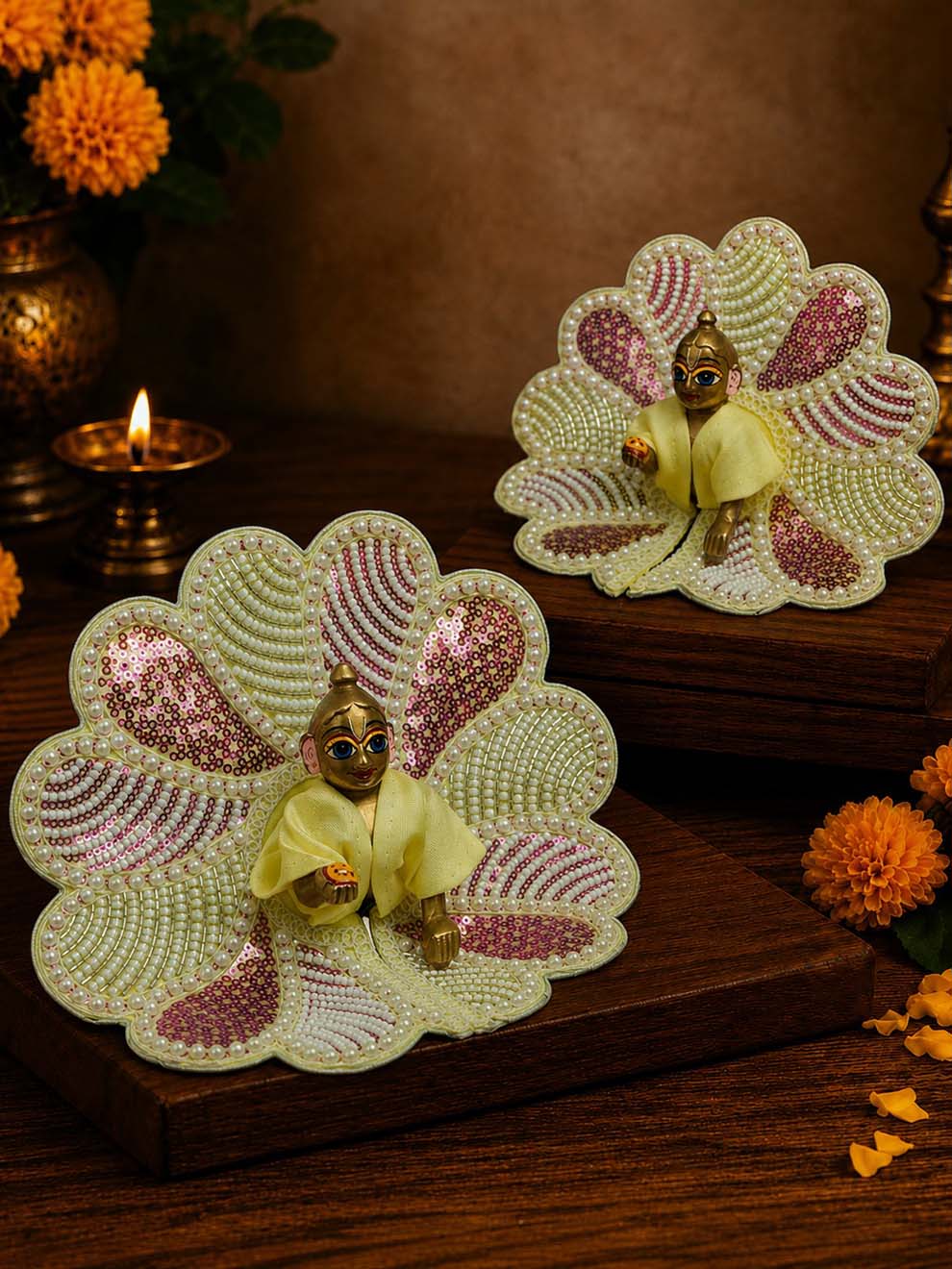 best Mathura wholesale manufacturer Laddu Gopal Dresses Online in India Winter Dress for Poshak Thakurji Kanha Ji Accessories Dhoti Kurta Set Pajama Aasan Janmashtami Special Summer Shringar Fancy Jacket Premium Festival Bistar Combo om poshak kanha thakurji bal lala lalla ladoo