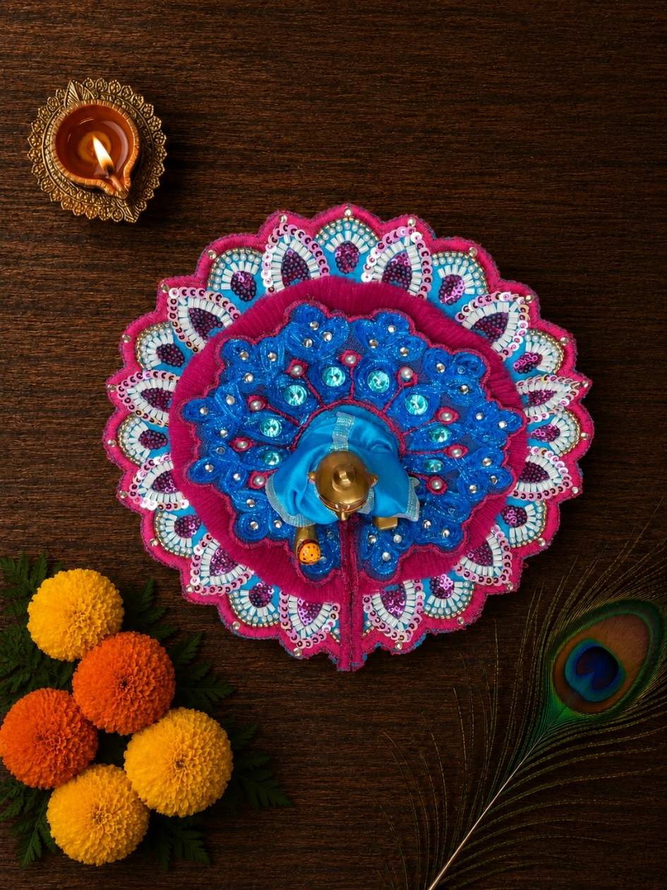 yugmika fancy bp Laddu Gopal Dresses Online in India Winter Dress for Poshak Thakurji Kanha Ji Accessories Dhoti Kurta Set Pajama Aasan Janmashtami Special Summer Shringar Fancy Jacket Premium Festival Bistar Combo om poshak kanha thakurji bal lala lalla ladoo