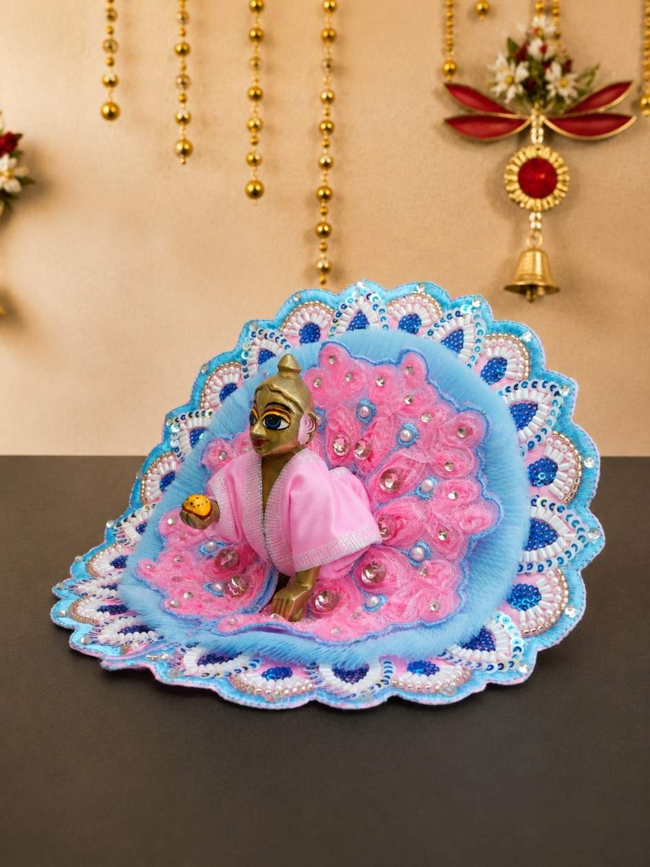 yugmika fancy pb Laddu Gopal Dresses Online in India Winter Dress for Poshak Thakurji Kanha Ji Accessories Dhoti Kurta Set Pajama Aasan Janmashtami Special Summer Shringar Fancy Jacket Premium Festival Bistar Combo om poshak kanha thakurji bal lala lalla ladoo