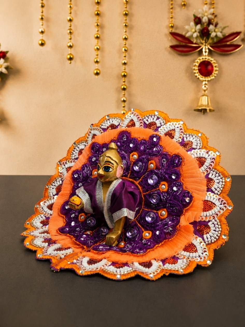 yugmika fancy po Laddu Gopal Dresses Online in India Winter Dress for Poshak Thakurji Kanha Ji Accessories Dhoti Kurta Set Pajama Aasan Janmashtami Special Summer Shringar Fancy Jacket Premium Festival Bistar Combo om poshak kanha thakurji bal lala lalla ladoo